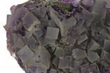 Frosted, Purple Cubic Fluorite Crystal Cluster - China #138083-2